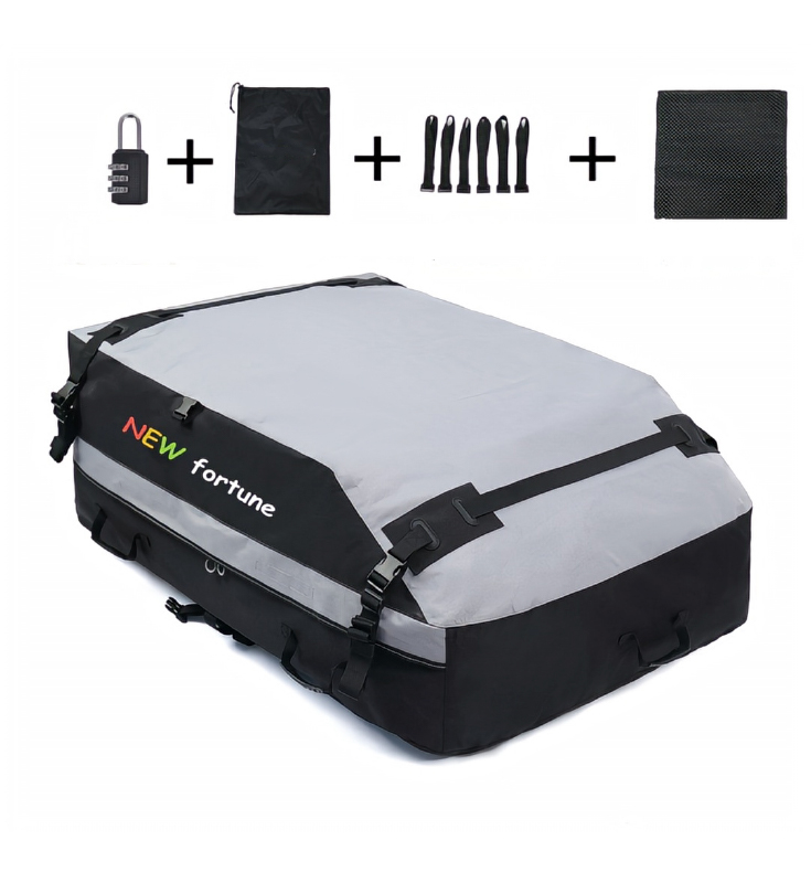 FO-22 Waterproof Car Roof Top Bag 19 Cubic Foot Luggage Carrier For Outdoor Activities
