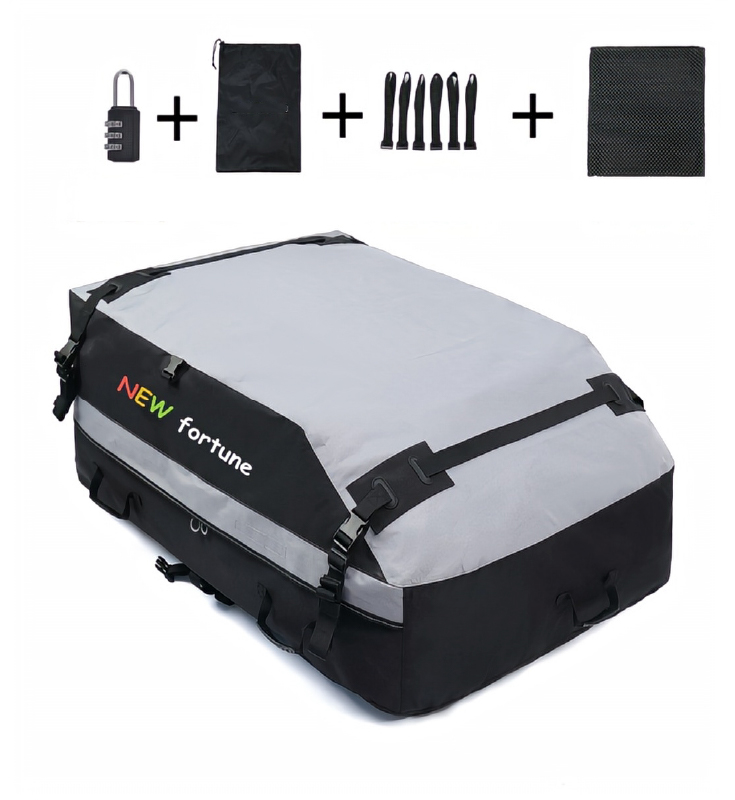 FO-24 Waterproof Car Roof Top Bag 25 Cubic Foot Luggage Carrier For Outdoor Activities