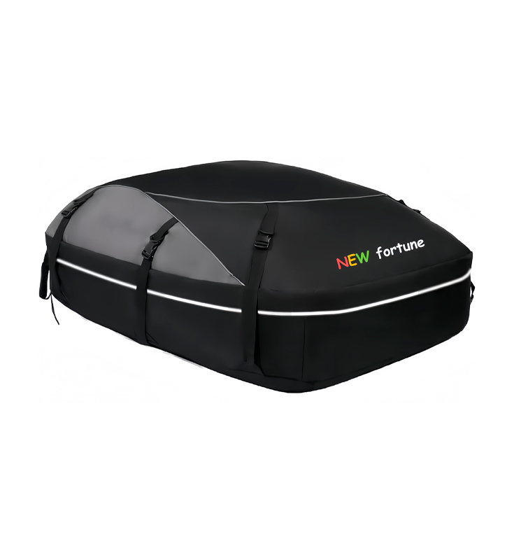 FO-7 Waterproof Soft Black Car Roof Cargo Travel Storage Bag