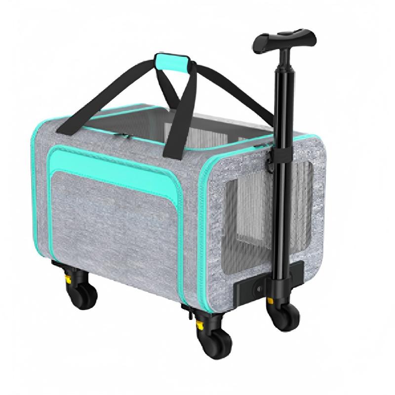 Expandable Oxford Pet Carrier Bag With Telescopic Handle